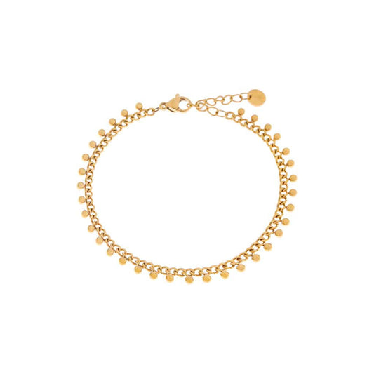 Goldenes Armband mit kleinen Punkten