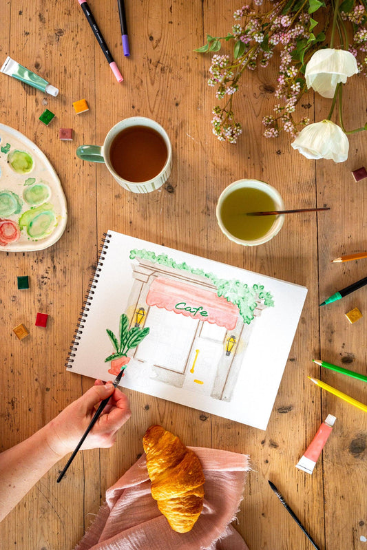 Malbuch A4 - Geschäfte