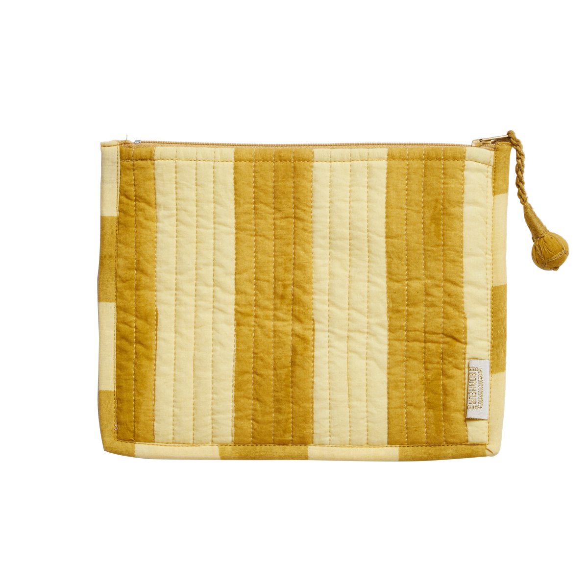 Kleine Pochette - Kiwi-Streifen