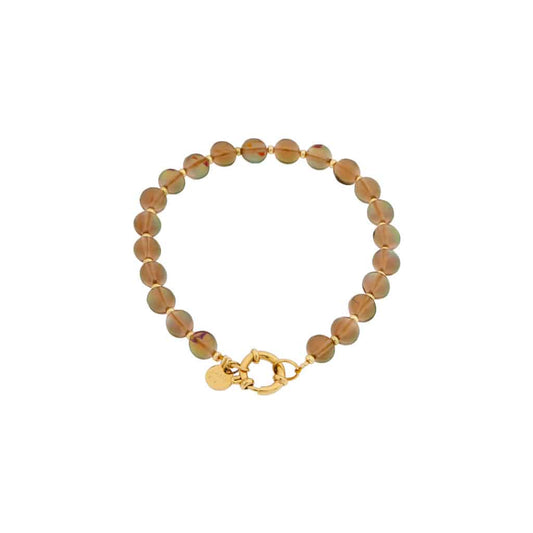 Braunes Flammen-Armband, goldfarben