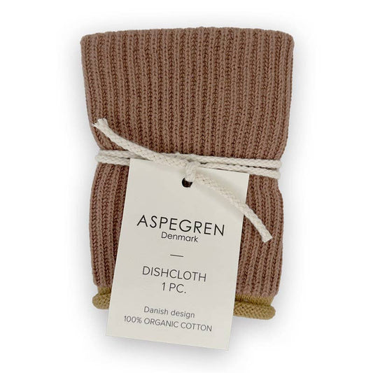 Geschirrtuch - Bio-Baumwolle - Gestrickt - Welle - Rootbeer