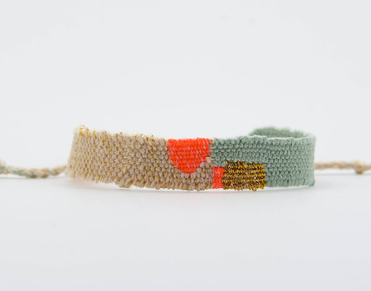 Ibiza #128 handgefertigtes, saisonunabhängiges Textilarmband
