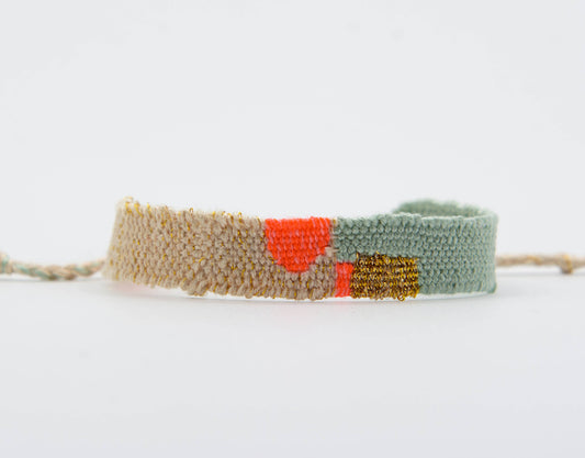 Ibiza #128 handgefertigtes, saisonunabhängiges Textilarmband