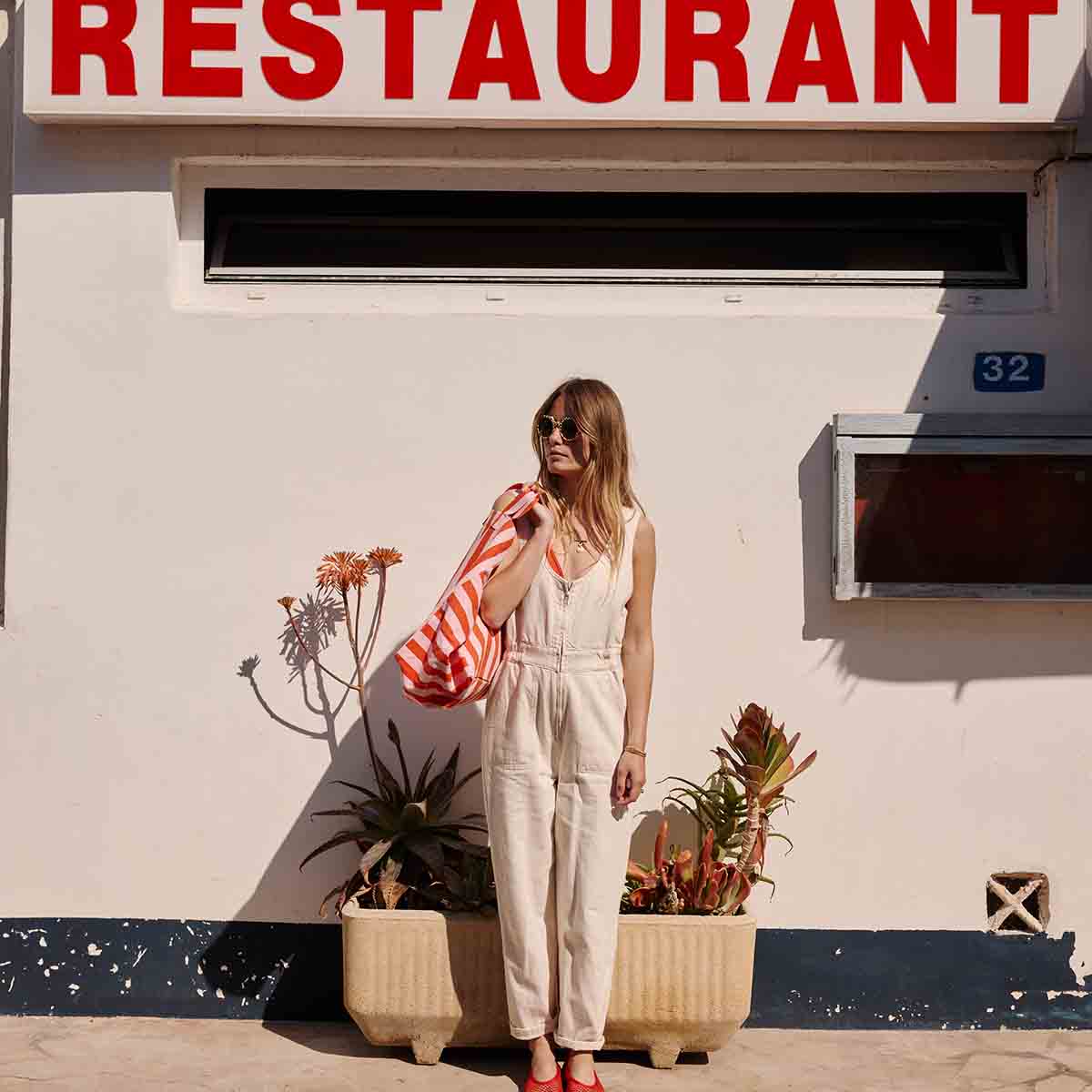 ELISA-STREIFENTASCHE TOMATE / CANDY PINK