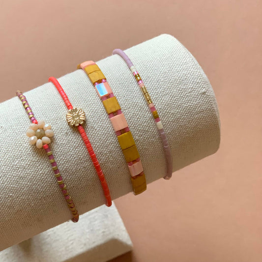 Armband Pïa - Flieder / goldfarben