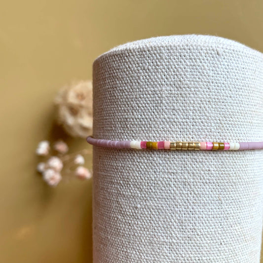 Armband Pïa - Flieder / goldfarben