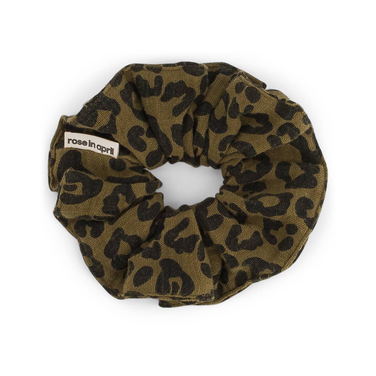Haargummi Scrunchie Graou im Leopardenmuster Olive