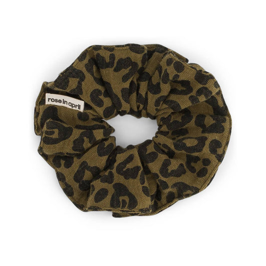 Haargummi Scrunchie Graou im Leopardenmuster Olive
