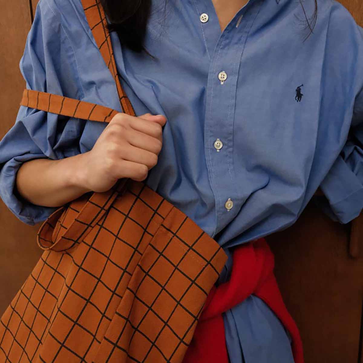 ELISABETH SCHULE CHECK GINGER TASCHE