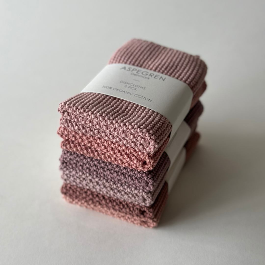 Spültücher aus Bio-Baumwolle – 2er-Set – Strickware – Rootbeer
