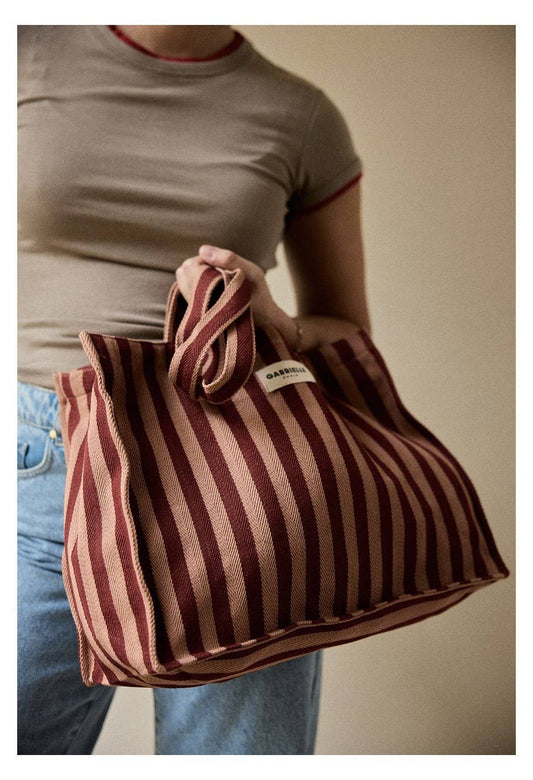 24-Stunden-Tasche aus Baumwolle Streifen Garance