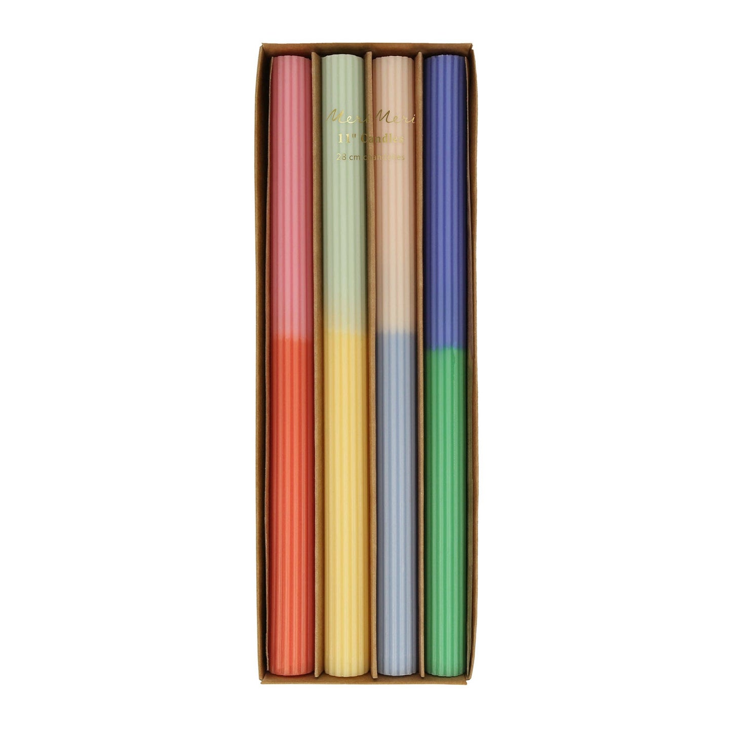 Mehrfarbige Stabkerzen im 4er-Set