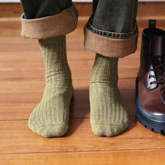 KLUE Seiden- und Wollsocken DUST STAR in Khaki