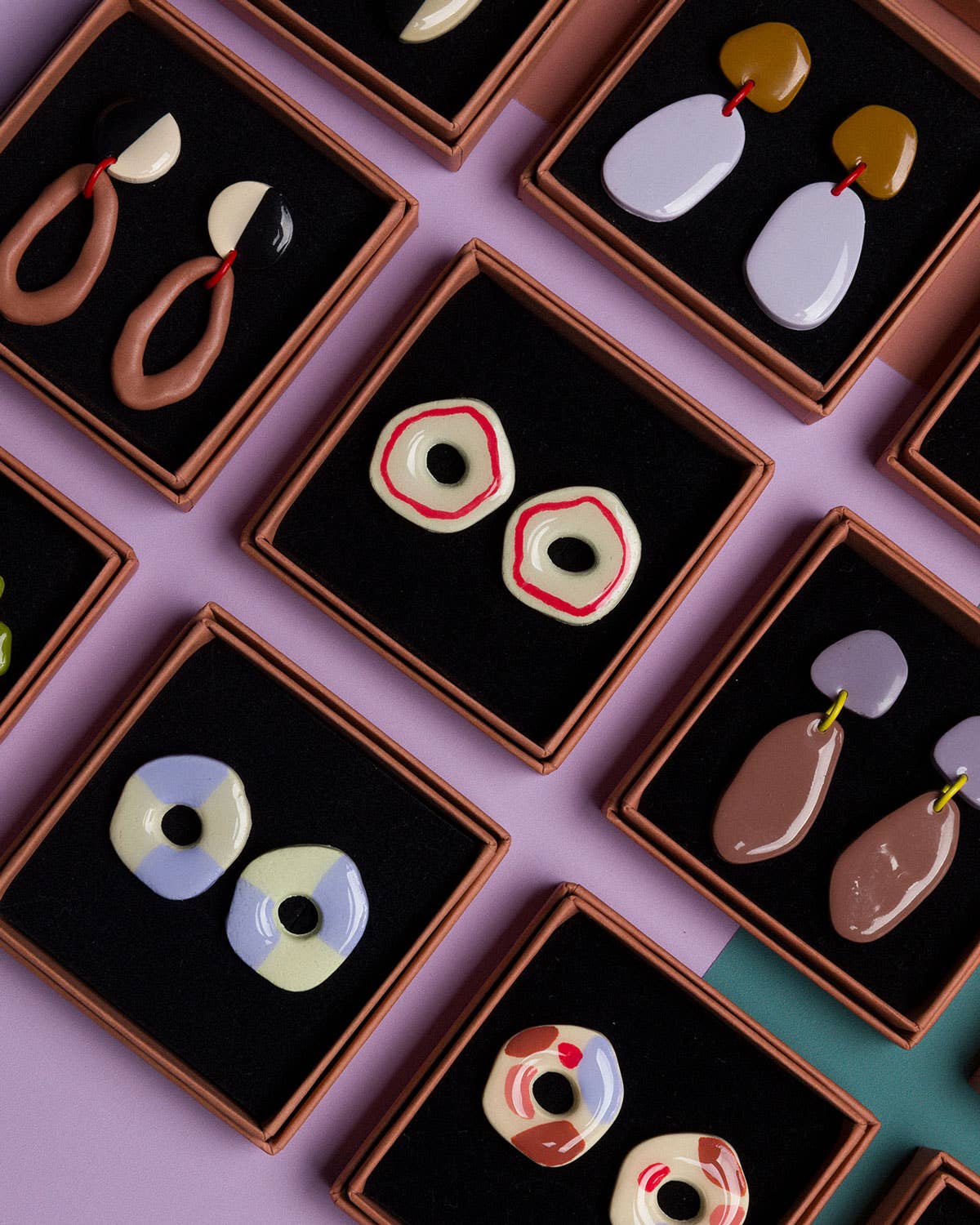 Terrazzo-Donut-Ohrringe
