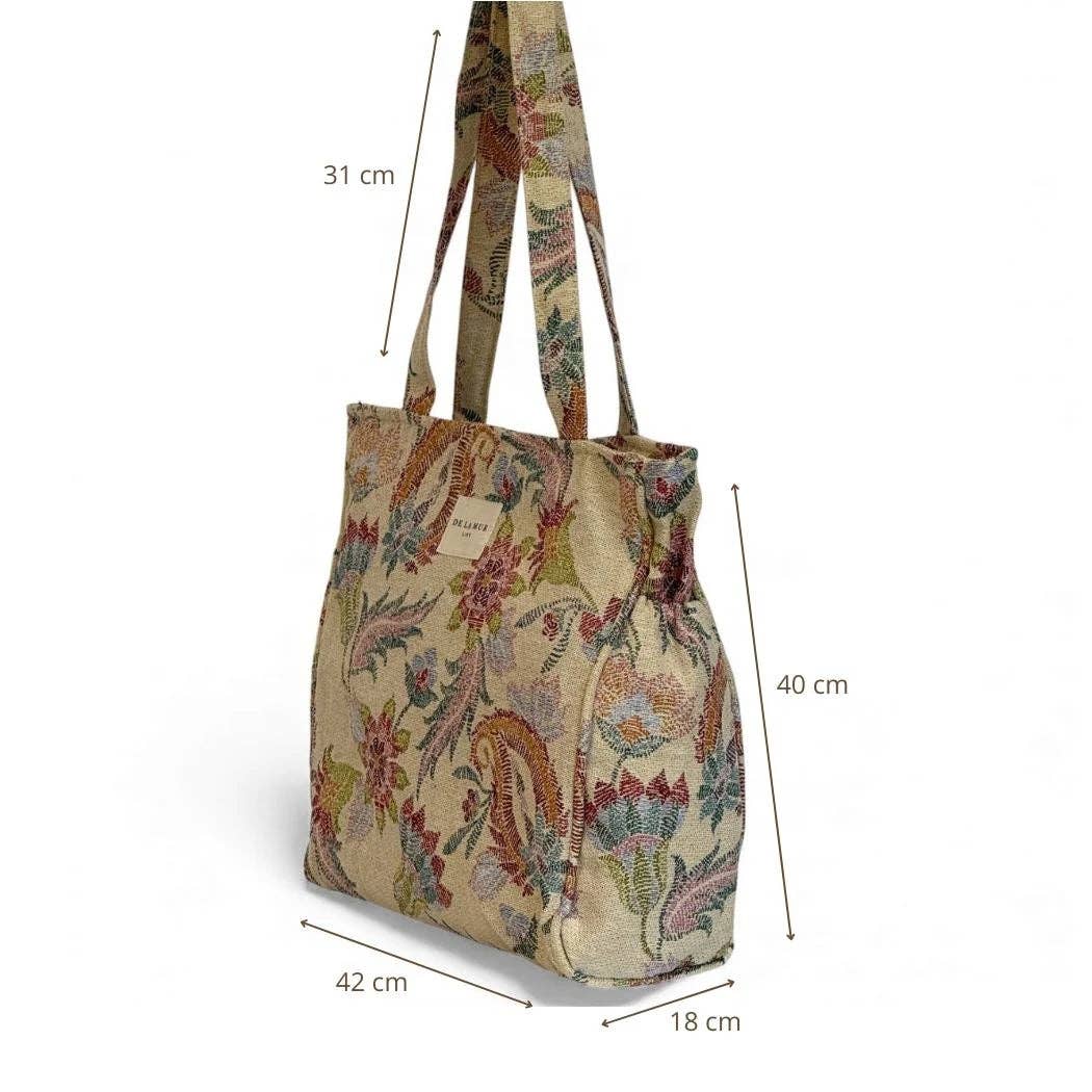 Rechteckige Shopper mit Reißverschluss Color