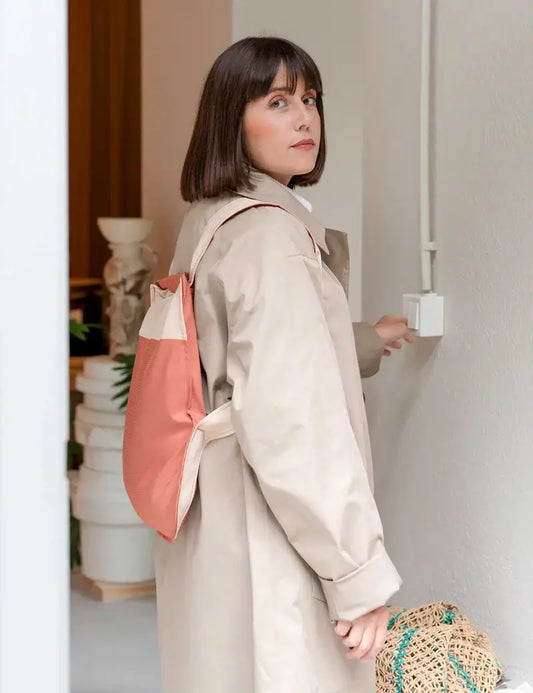 Original Sand/Terrakotta Herbst/Winter Tasche Rucksack Tragetasche Geschenk