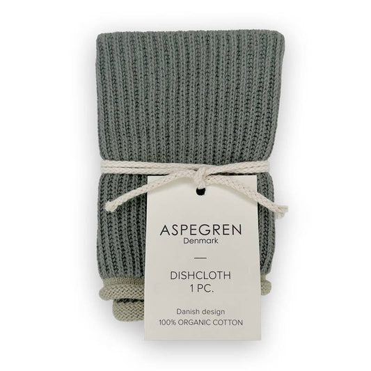 Geschirrtuch - Bio-Baumwolle - Gestrickt - Welle - Seegras