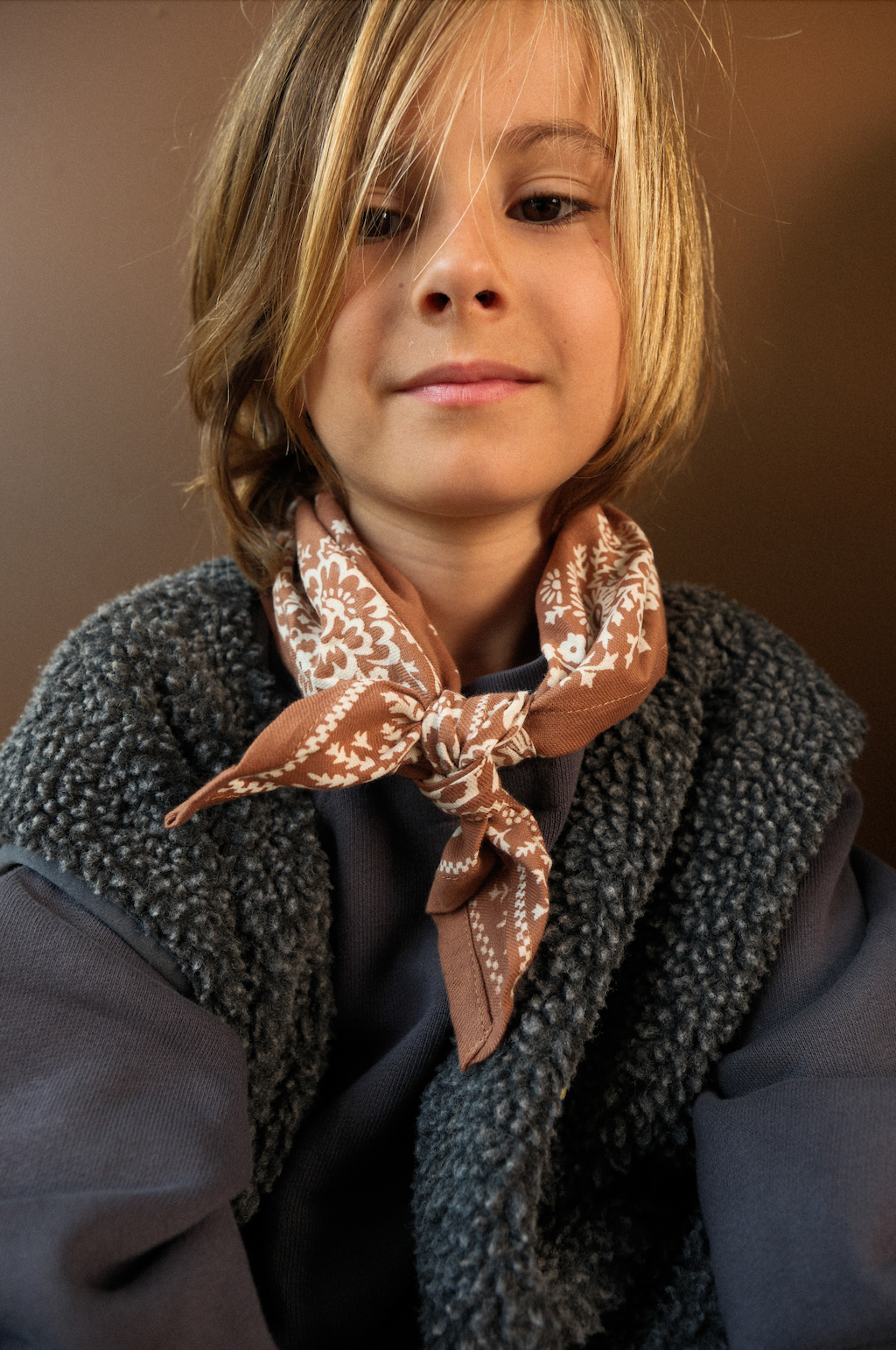 Kinderhalstuch Mysore Bandana Zimt