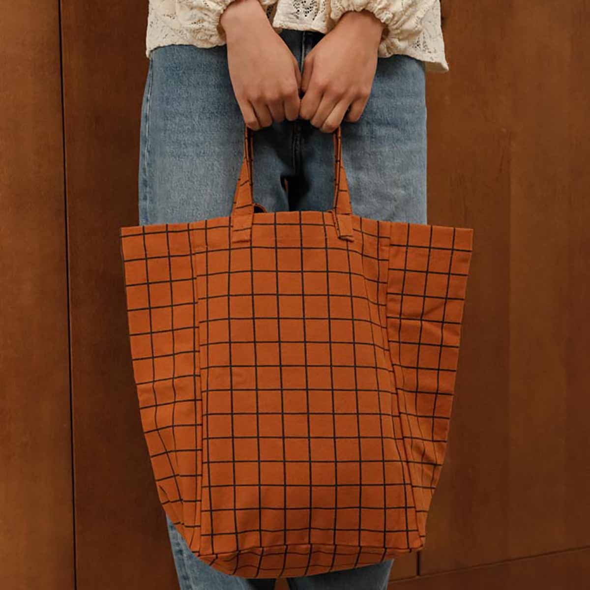 ELISABETH SCHULE CHECK GINGER TASCHE