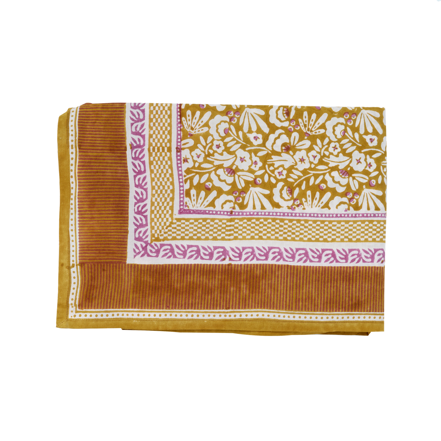 Indische Tischdecke mit Blumenmuster Iris Curry
