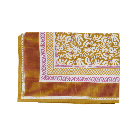 Indische Tischdecke mit Blumenmuster Iris Curry
