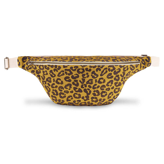 Damen-Bauchtasche Graou Caramel mit Leopardenmuster