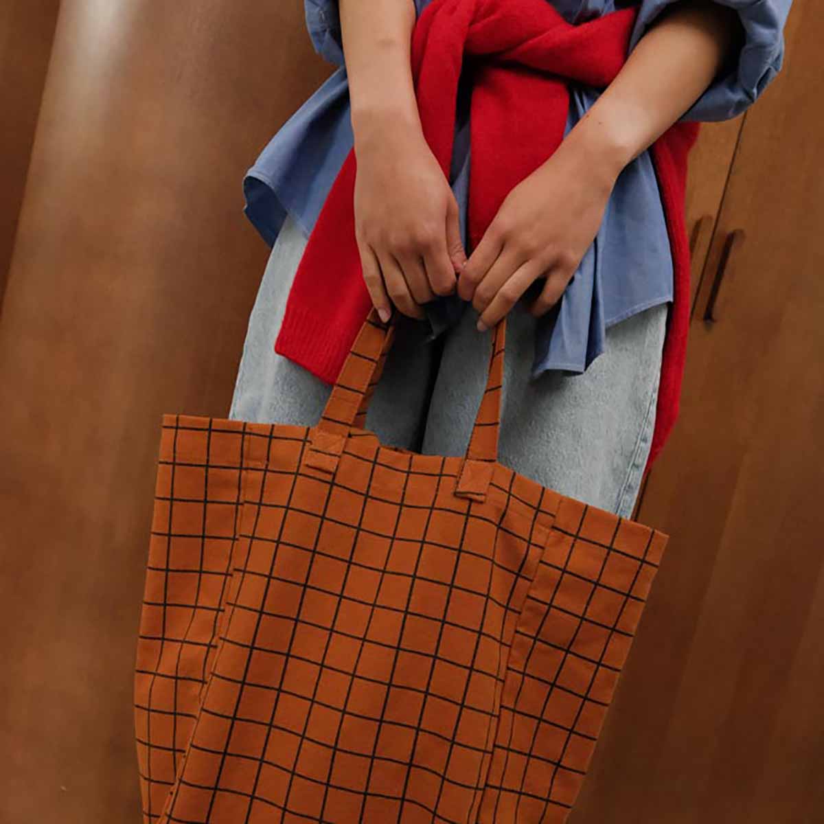 ELISABETH SCHULE CHECK GINGER TASCHE