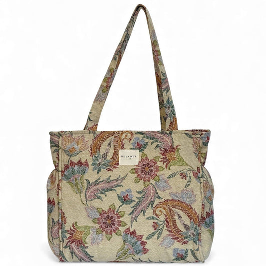 Rechteckige Shopper mit Reißverschluss Color
