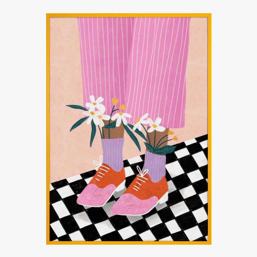 Florale Oxford-Schuhe Kunstdruck - Verspielte Mode