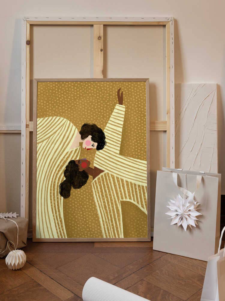 Zwei Linien Frauen Bild