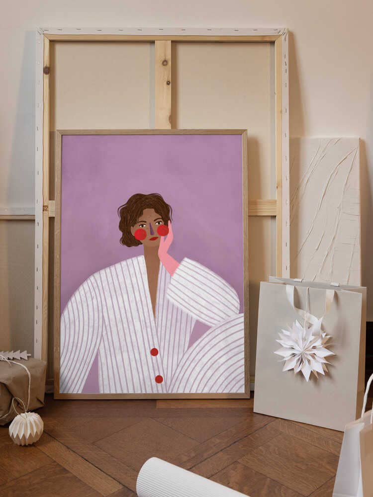 Die Frau mit dem rosa Handschuh Bild