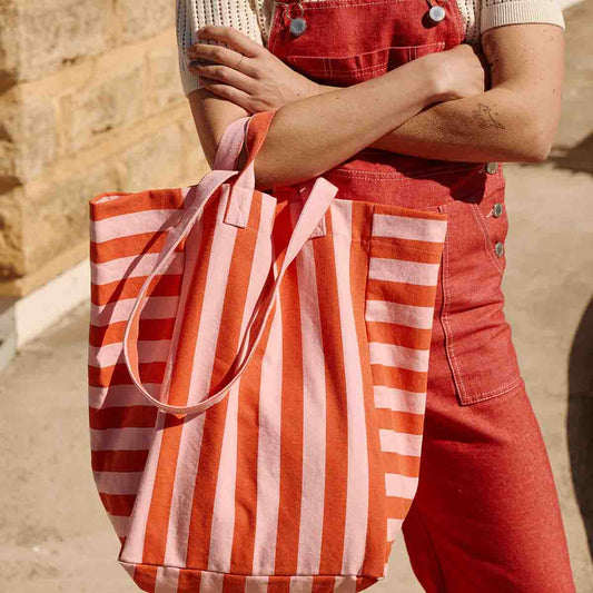 TASCHE ELISABETH STREIFEN TOMATE / CANDY