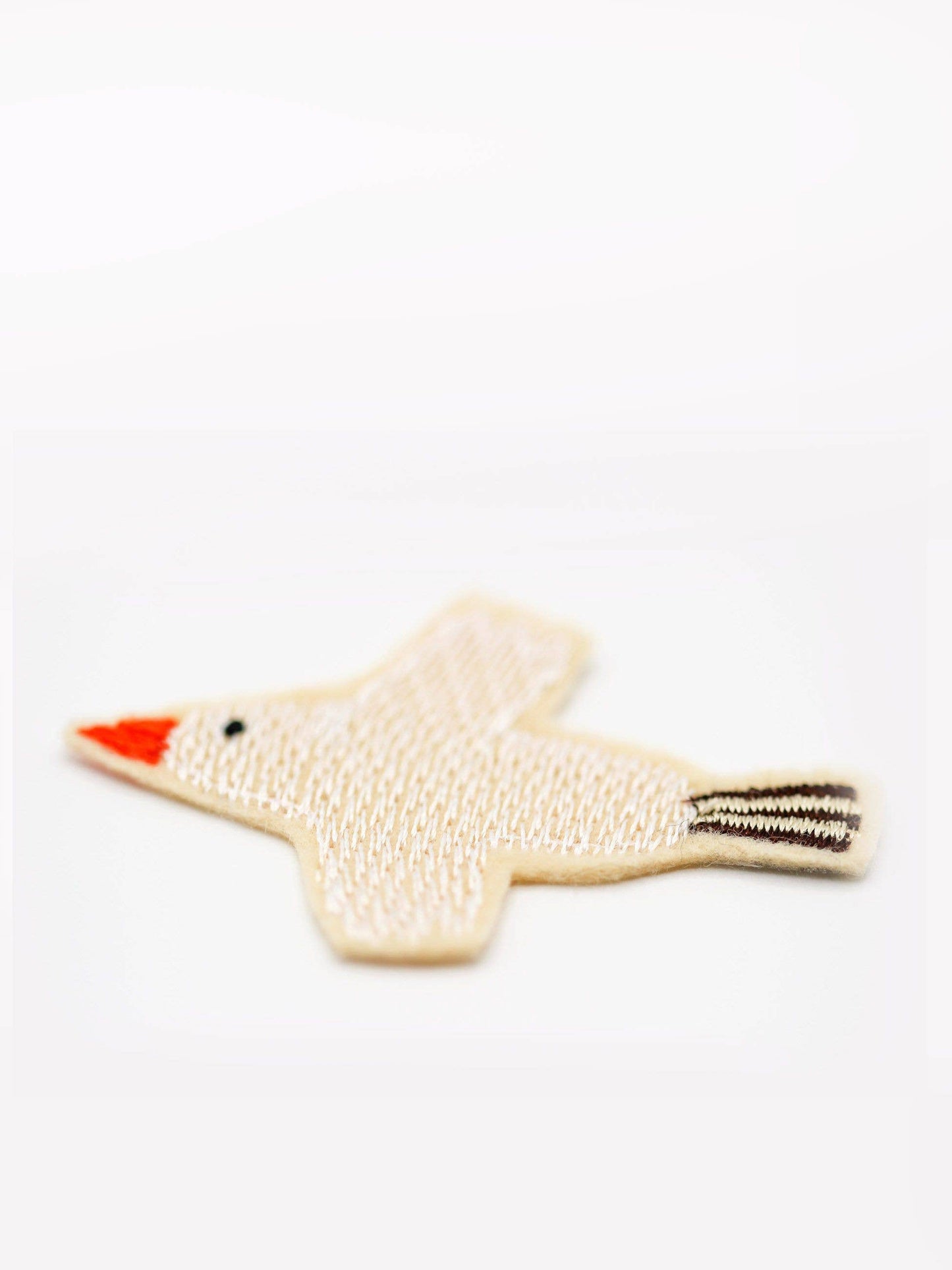 Aufnäher "Vogel weiß" 2er Set
