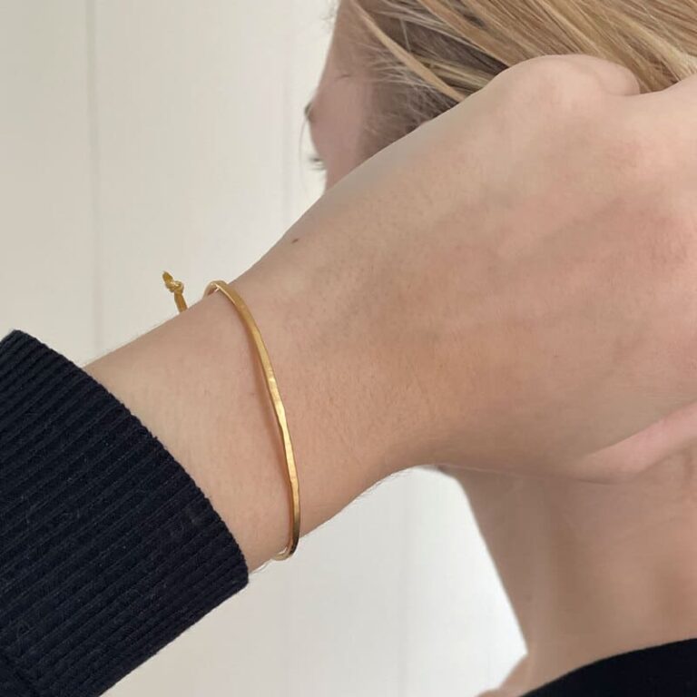 Kam-Armband mit Farbe Vergoldetes Sterlingsilber