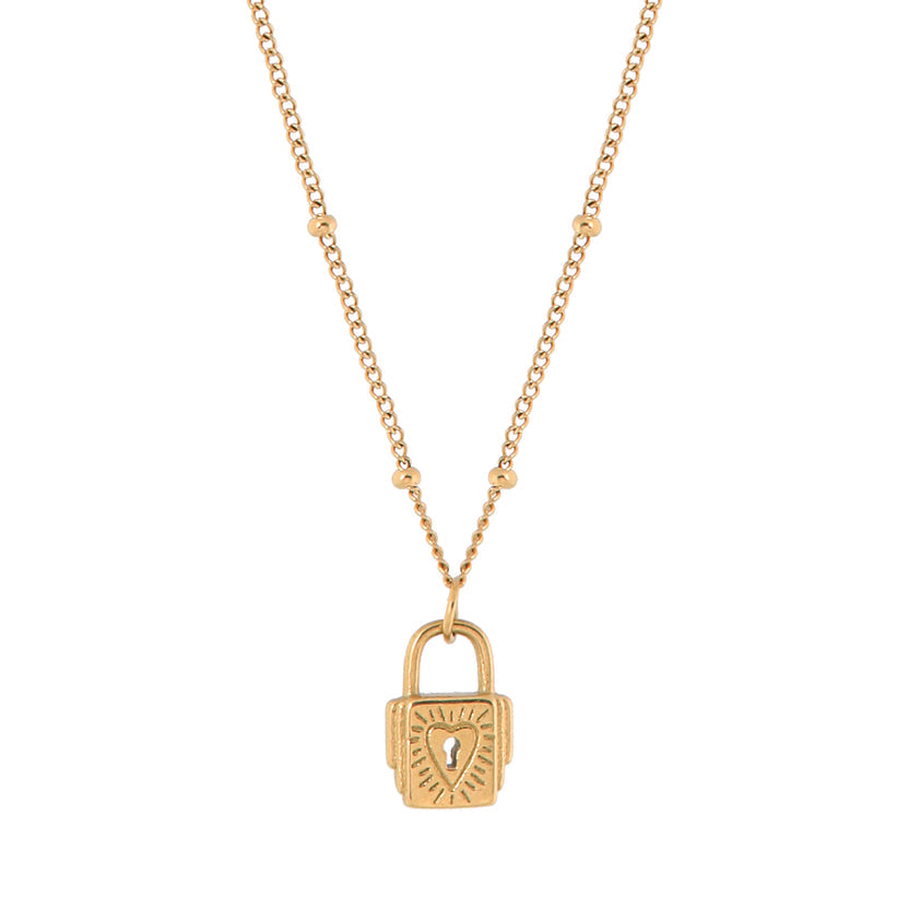 „Lock of Love“-Halskette in Gold