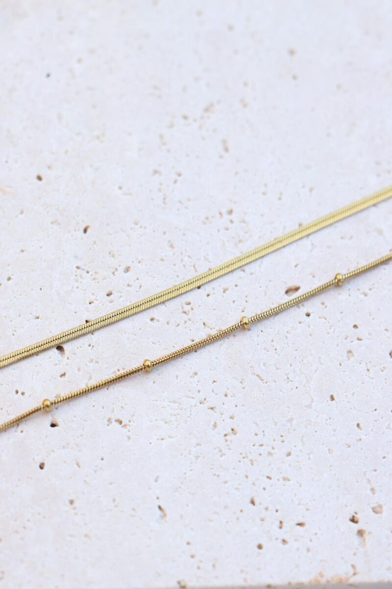 Goldarmband mit Mini-Punkten-Kette