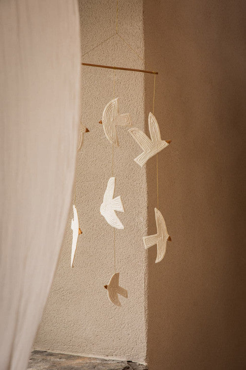 MOBILE BIRDY aus Filzstich