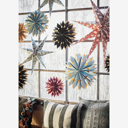 Furnierpapier Stern mit Lichtern